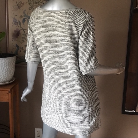 Meadow Rue Anthropologie Medium Shimmering Tweed Grey Boucher Tunic Top Dress - Picture 8 of 14